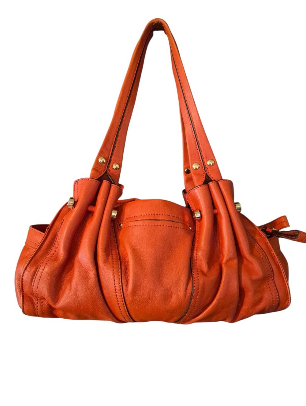 B. Makowsky Prange Leather "Pumpkin" Purse - S55